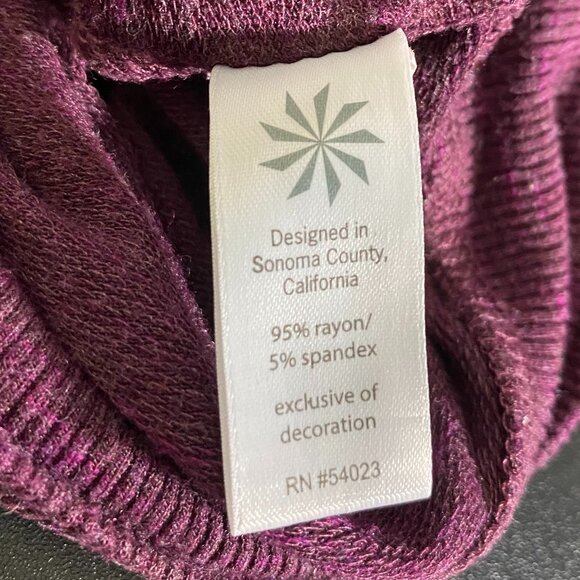Athleta | Inner Twist Hoodie Wrap-Front Chianti Heather Plum Top‎ XS Women's - Picture 8 of 10
